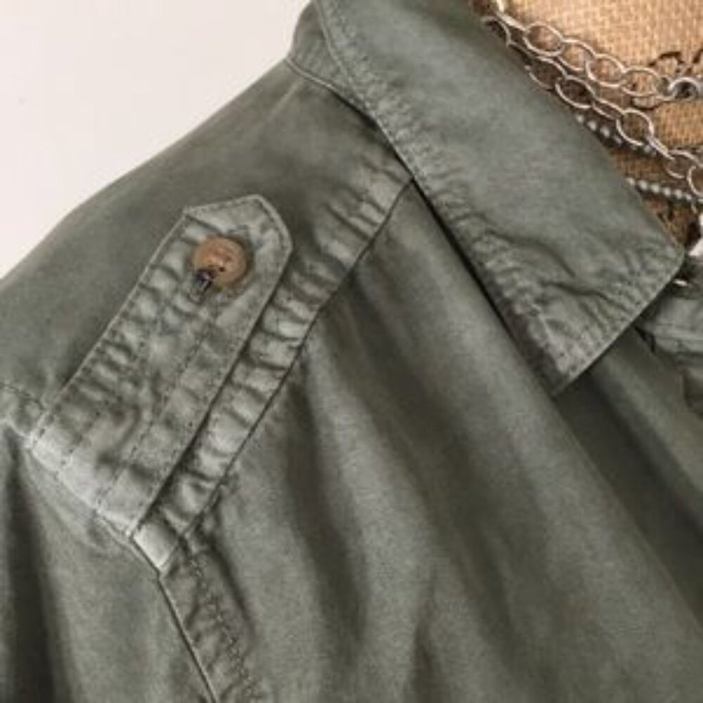 American Eagle Long Button Down Shirt Dress / Duster - Picture 8 of 11